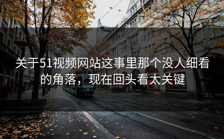 关于51视频网站这事里那个没人细看的角落，现在回头看太关键