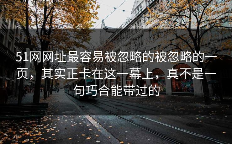 51网网址最容易被忽略的被忽略的一页，其实正卡在这一幕上，真不是一句巧合能带过的