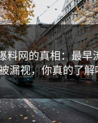 揭秘51爆料网的真相：最早流出的说法被漏视，你真的了解吗？