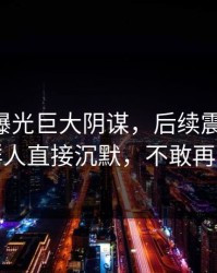 51爆料曝光巨大阴谋，后续震惊全网，一群人直接沉默，不敢再说话