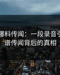 51吃瓜爆料传闻：一段录音引发的离谱传闻背后的真相