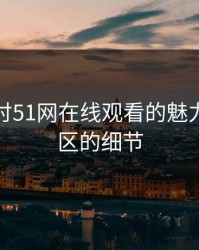 深入探讨51网在线观看的魅力与评论区的细节