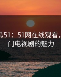 探秘吃瓜51：51网在线观看，解读冷门电视剧的魅力