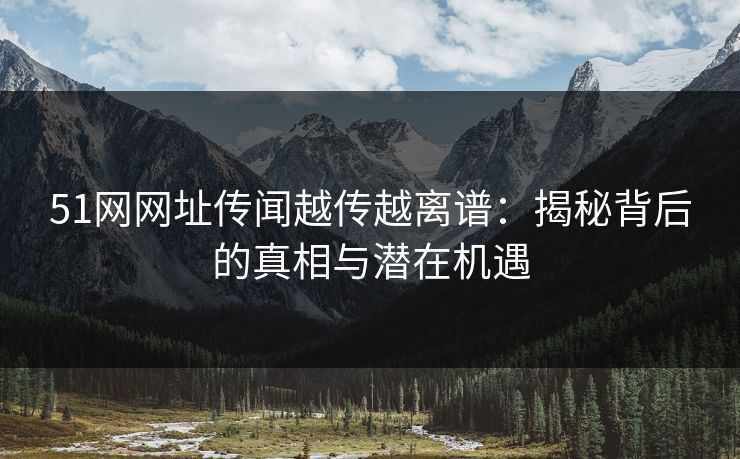 51网网址传闻越传越离谱：揭秘背后的真相与潜在机遇